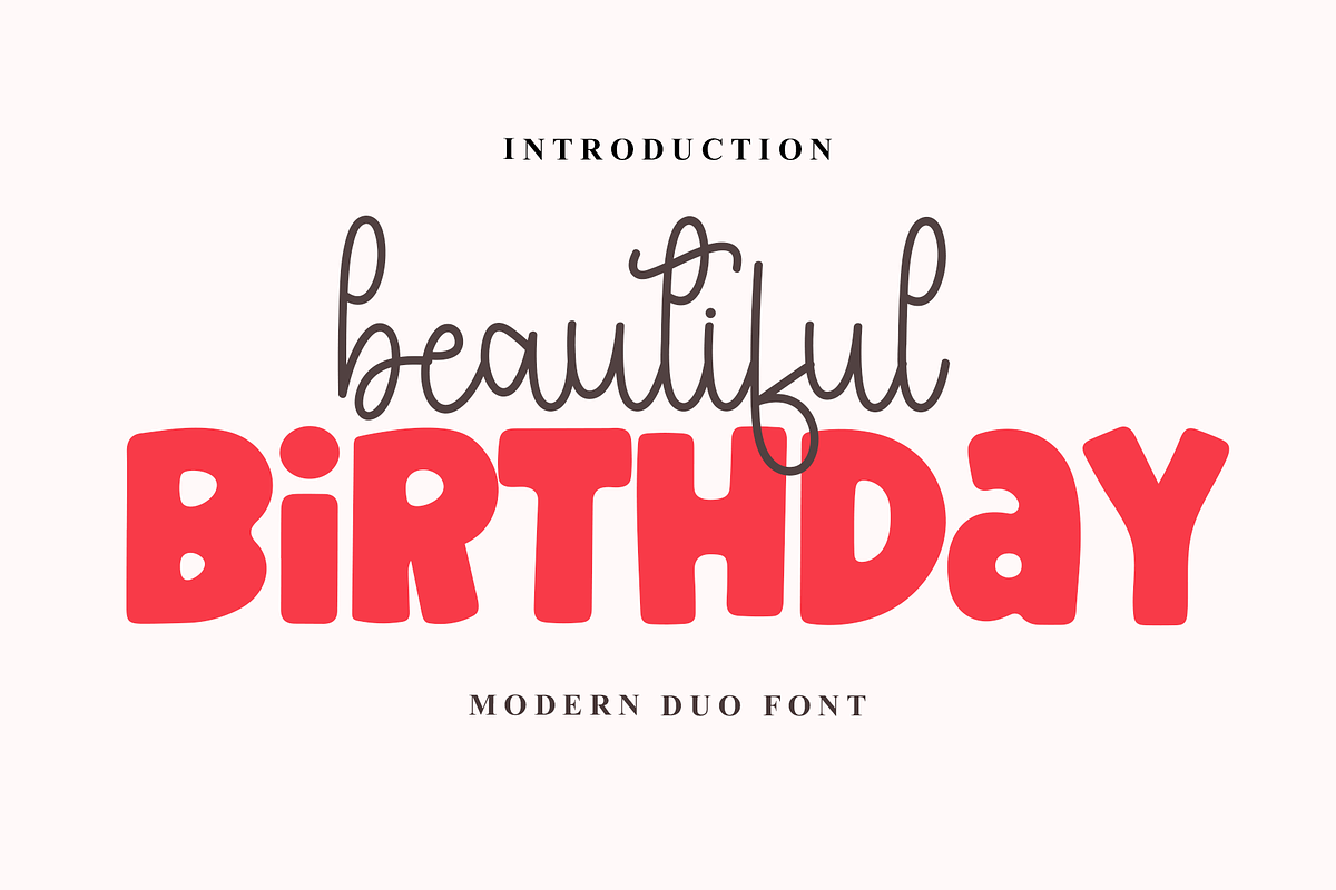 Beautiful Birthday, a Script Font by FreshTypeINK (Photo 1 of 8)