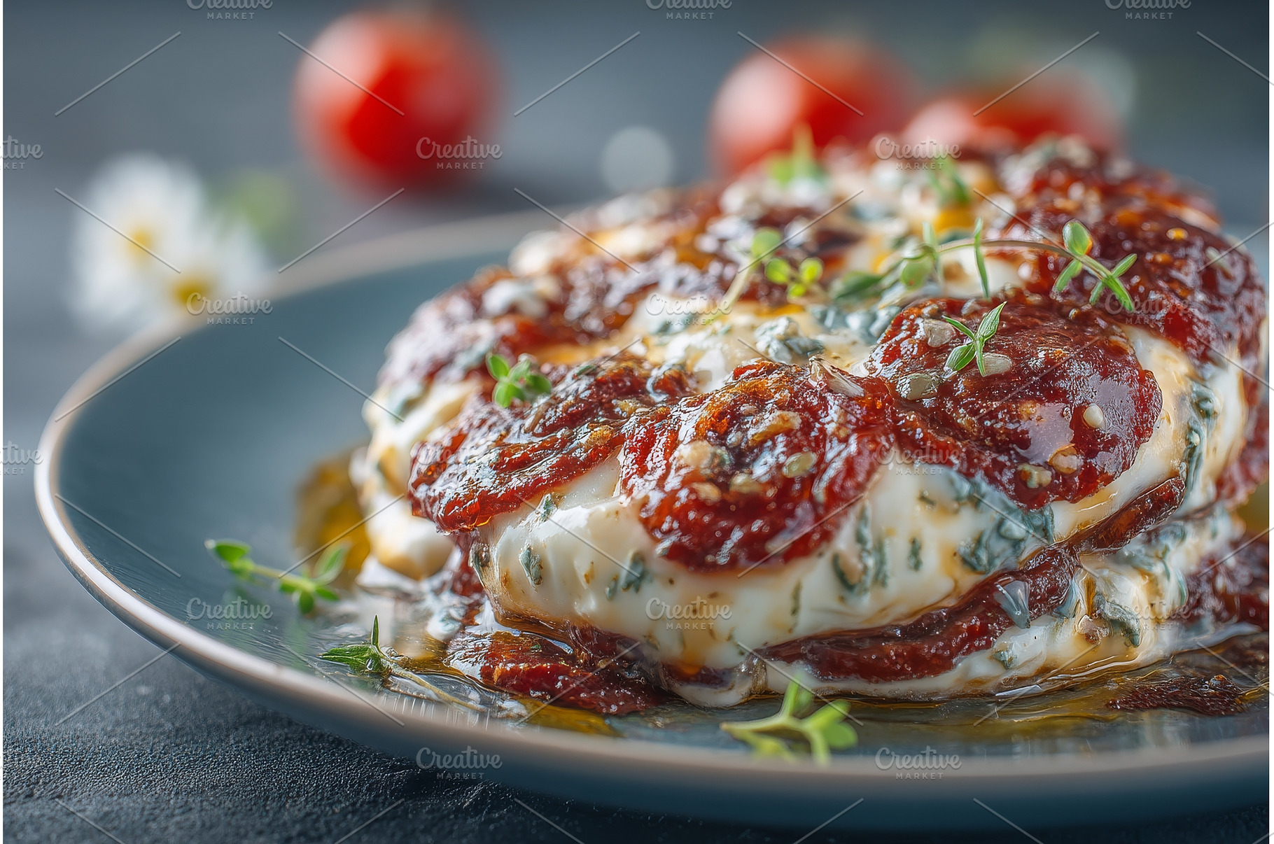 A salad of fresh tomatoes and, a Food & Drink Photo by ZinetroN