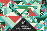 Geometric retro backgrounds, a Pattern Graphic by Yury Velikanov (Thumbnail 1 of 11)