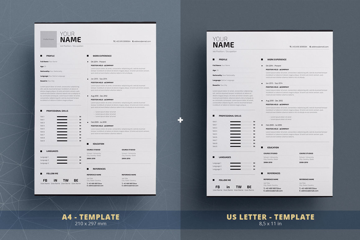 Clean Resume/Cv Template Volume 8, a Resume Template by TheResumeCreator (Photo 4 of 6)