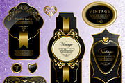 Retro black gold labels set 1, a Decorative Illustration by Merfin (Thumbnail 6 of 10)