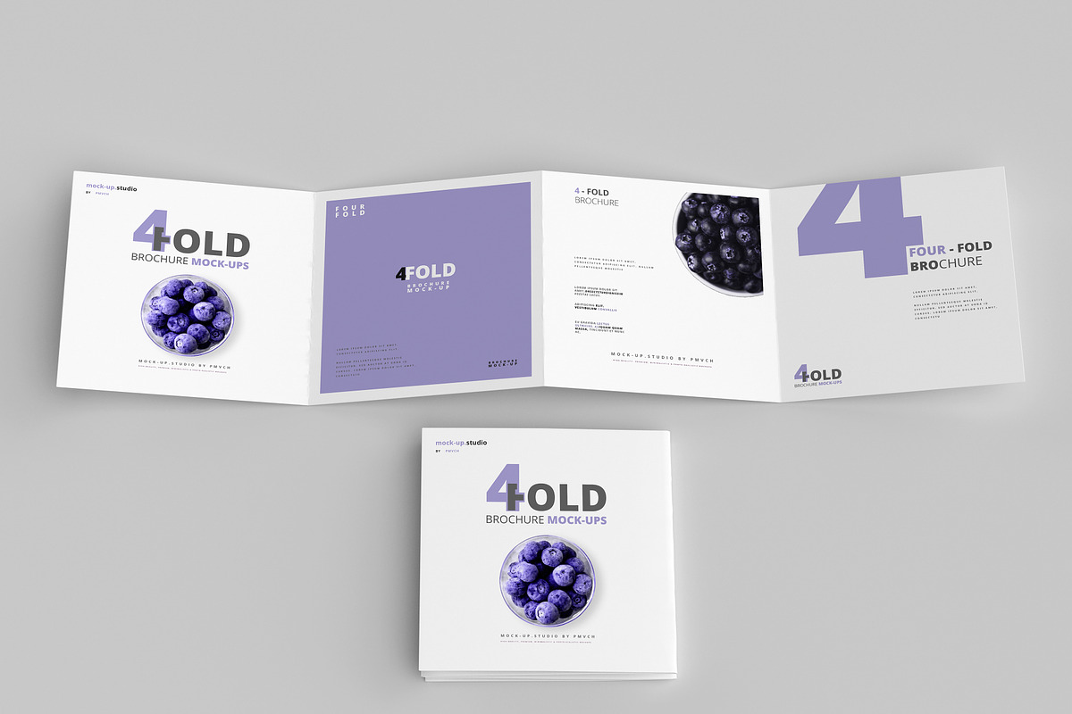 Square Brochure Mockups - Four Fold, a Print Template by pmvch (Photo 9 of 11)