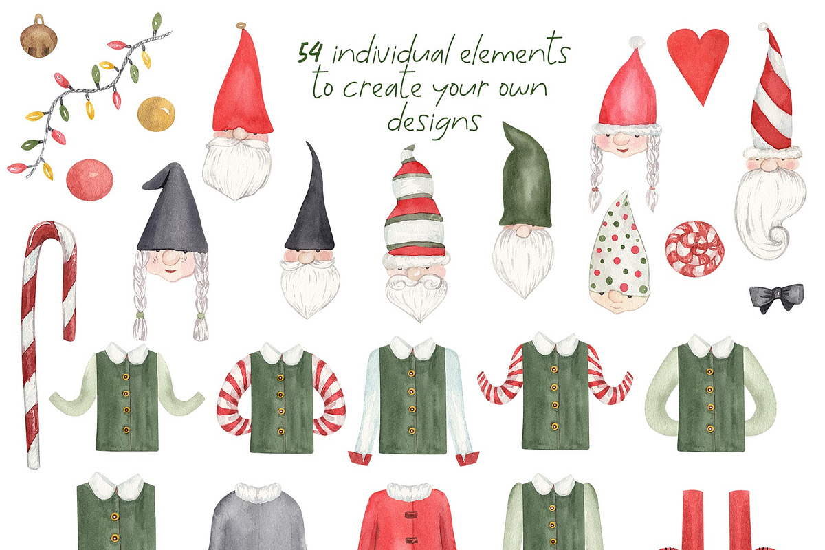 Christmas Elves Family Creator, a Decorative Illustration by Catch the Dream Art (Photo 8 of 9)