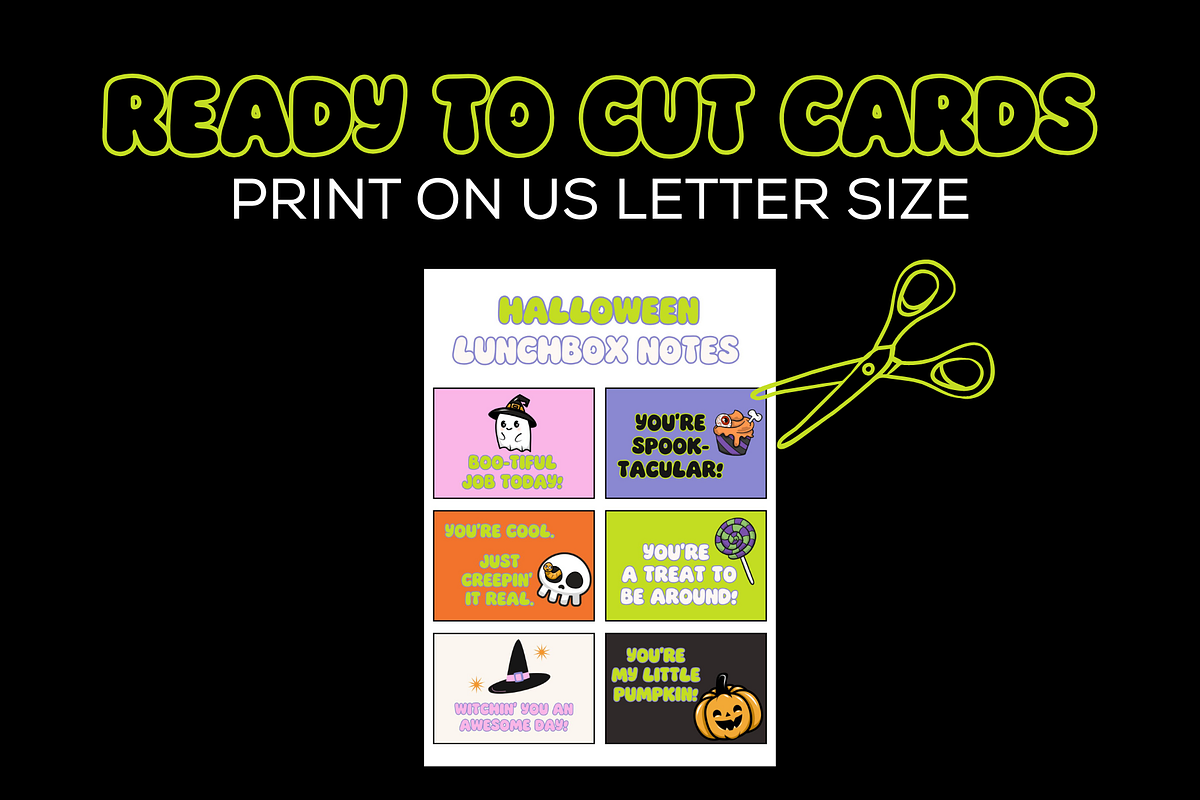 Halloween Lunchbox Notes for Kids, a Seasonal Illustration by Collette Collabs (Photo 2 of 3)