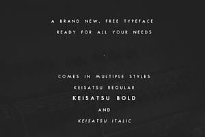 Keisatsu - An Exclusive Typeface