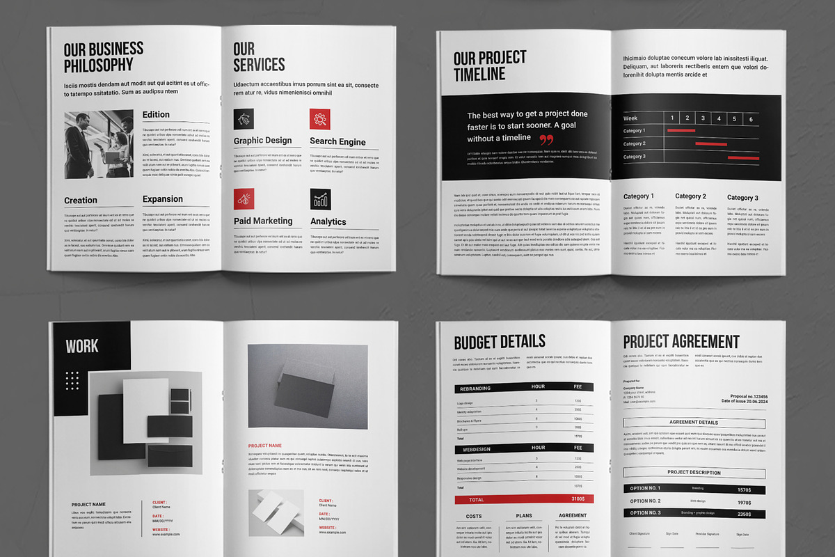 Project Proposal Template, a Brochure Template by ContestDesign (Photo 3 of 3)