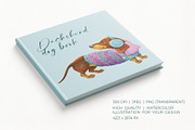 Dachshund Cute Winter Dog, an Animal Illustration by YarovaArt (Thumbnail 2 of 7)