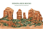 Sedona Watercolor Illustration, an Illustration by Lavender And Sea (Thumbnail 1 of 2)