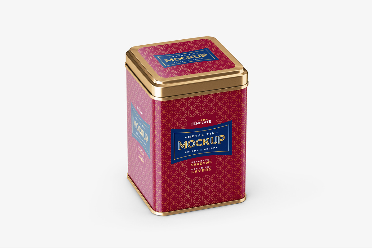 Square Tin Can Mockup Set, a Cups & Container Mockup by Deeplab (Photo 15 of 16)