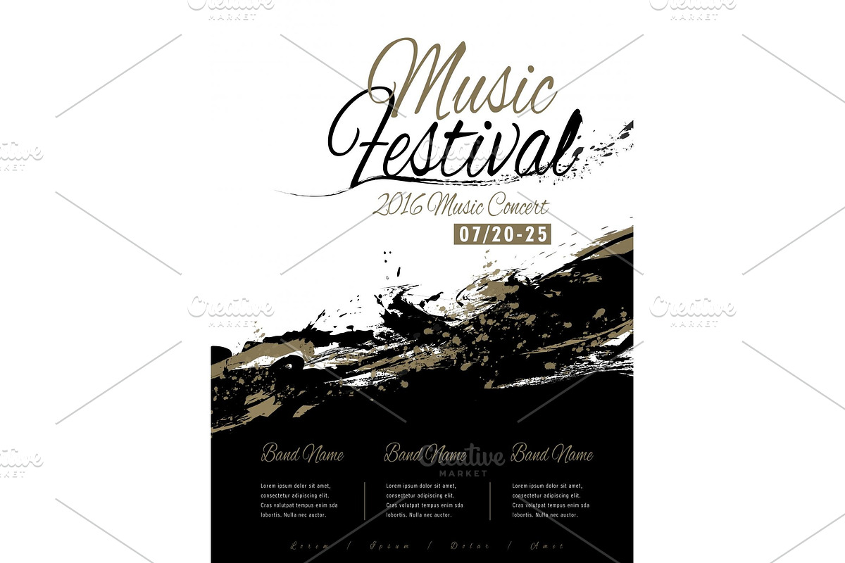 music festival poster design, a Flyer Template by TotallypicRF