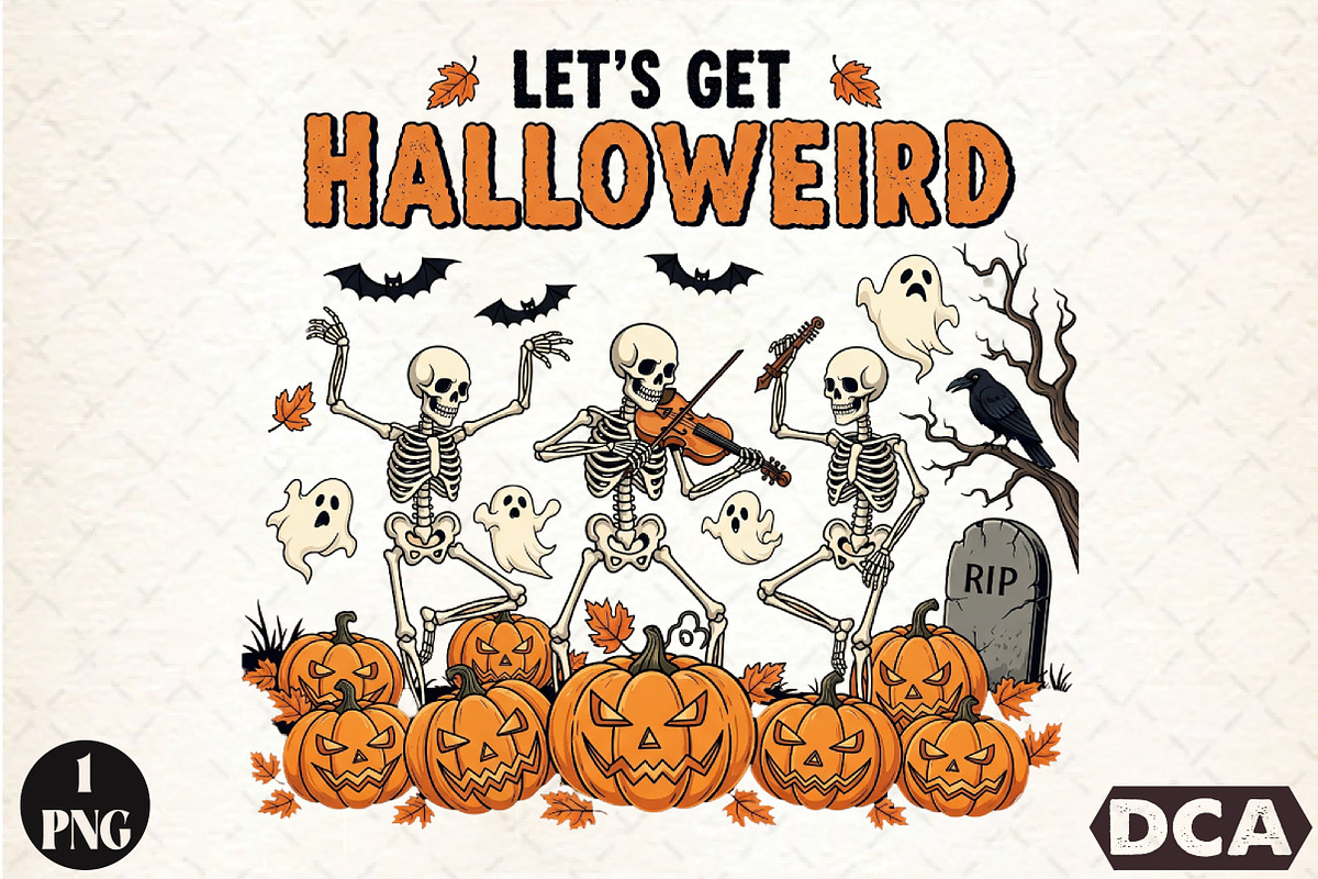 Let’s Get Halloweird Png,Halloween S, an Illustration by DreamCafeArt (Photo 1 of 7)