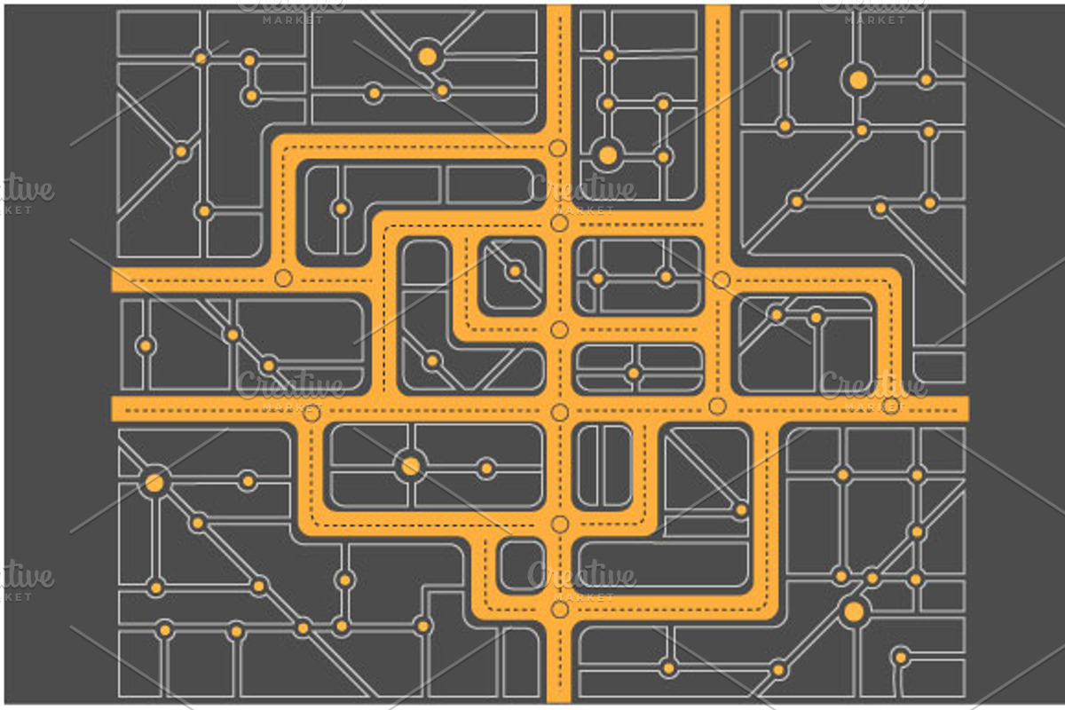 Vector map of city preview 2
