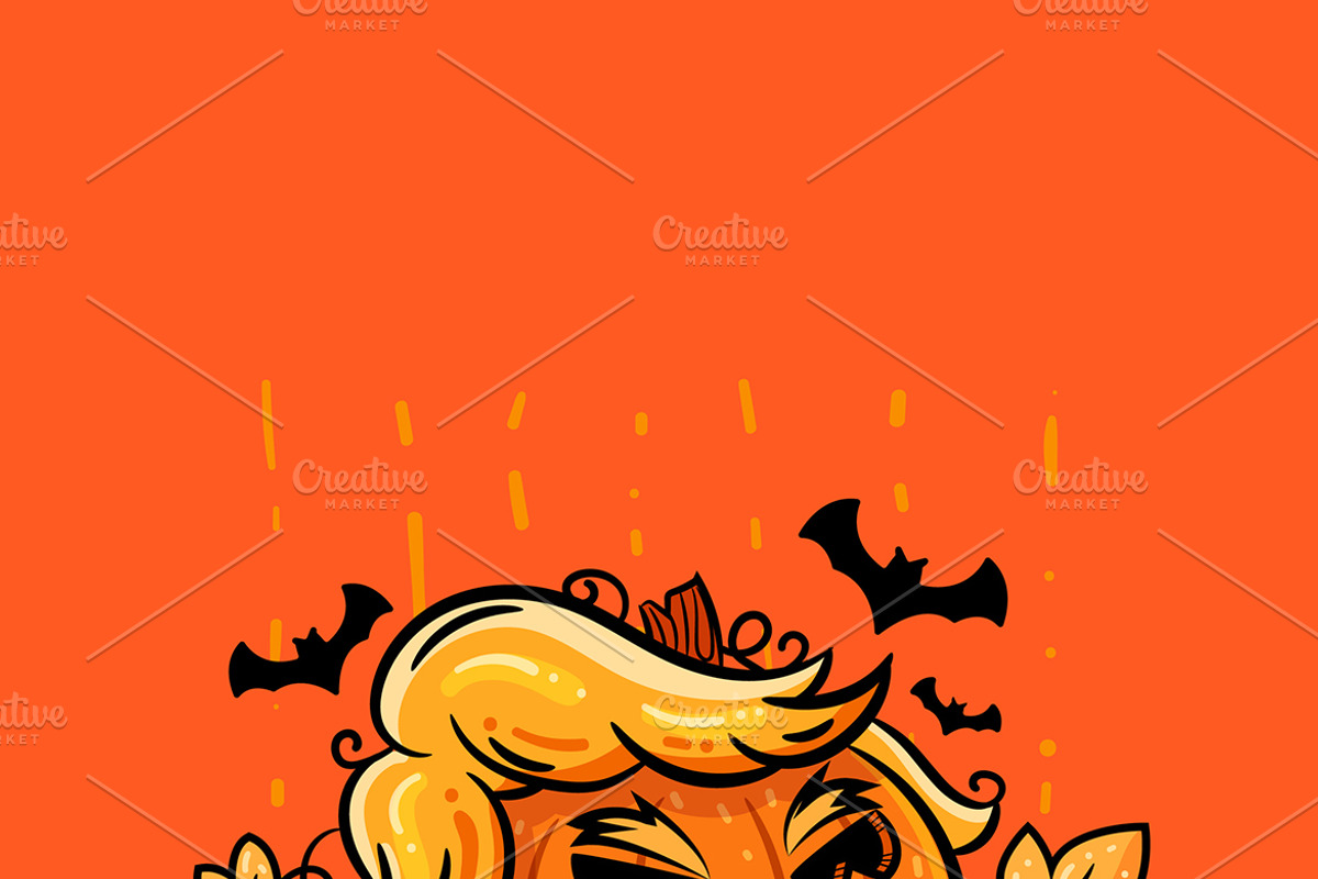 Trump Pumpkin, a Person Illustration by MISS CHATZ (Photo 3 of 3)