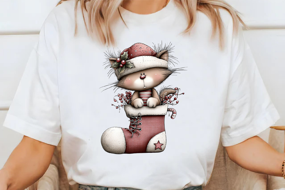 Whimsical Christmas Cat & Dog Clipar, an Illustration by Libby Wishes (Photo 2 of 7)