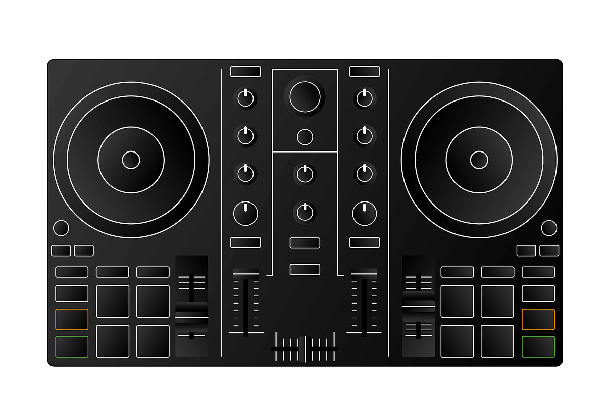An illustrated black DJ controller, an Illustration by misign (Photo 4 of 5)
