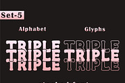 Wavy Stacked Bundle- Retro Font, a Serif Font by MaxArt Foundry (Thumbnail 6 of 14)