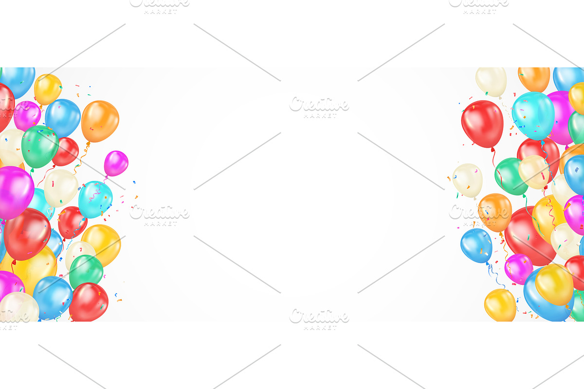 Festive background with balloons, a Decorative Illustration by Yayasya (Photo 1 of 3)