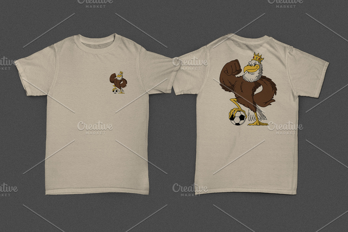 King Eagle Mascot with Soccer Ball, an Object Graphic by Judsart (Photo 2 of 3)
