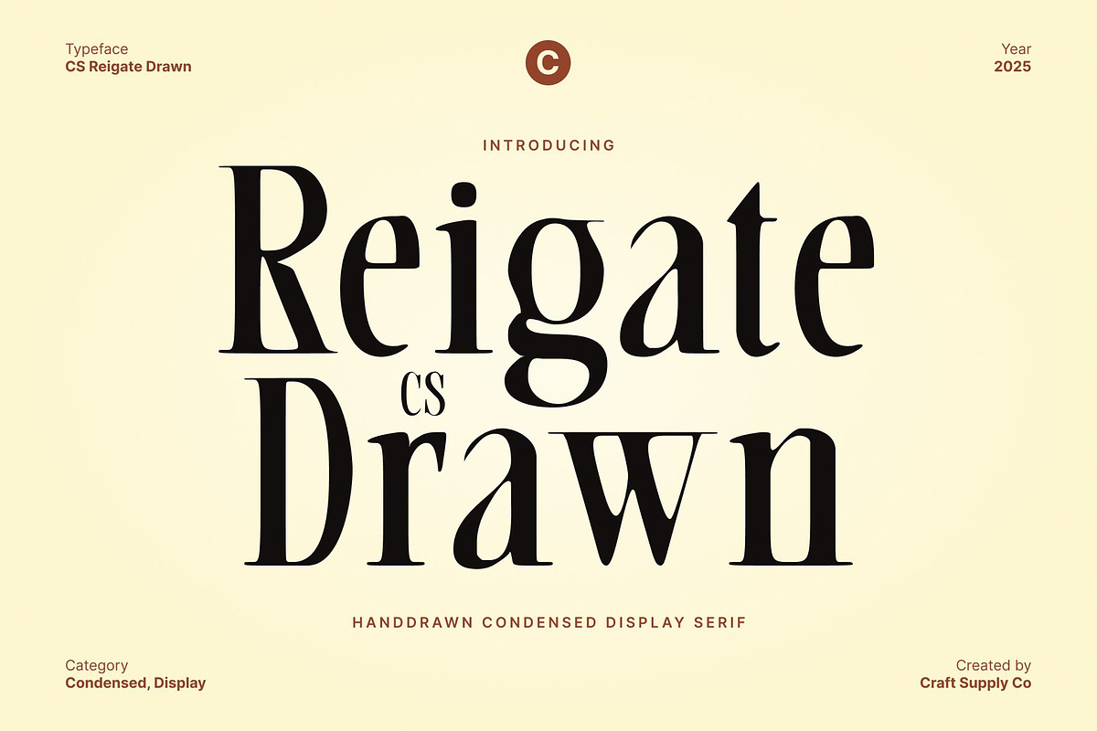 CS Reigate Drawn, a Serif Font by Craft Supply Co. (Photo 1 of 8)