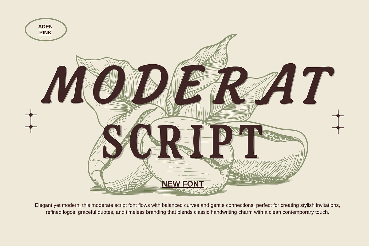 Moderat Script Elegant Natural Flow, a Script Font by adenpinkstore (Photo 4 of 7)