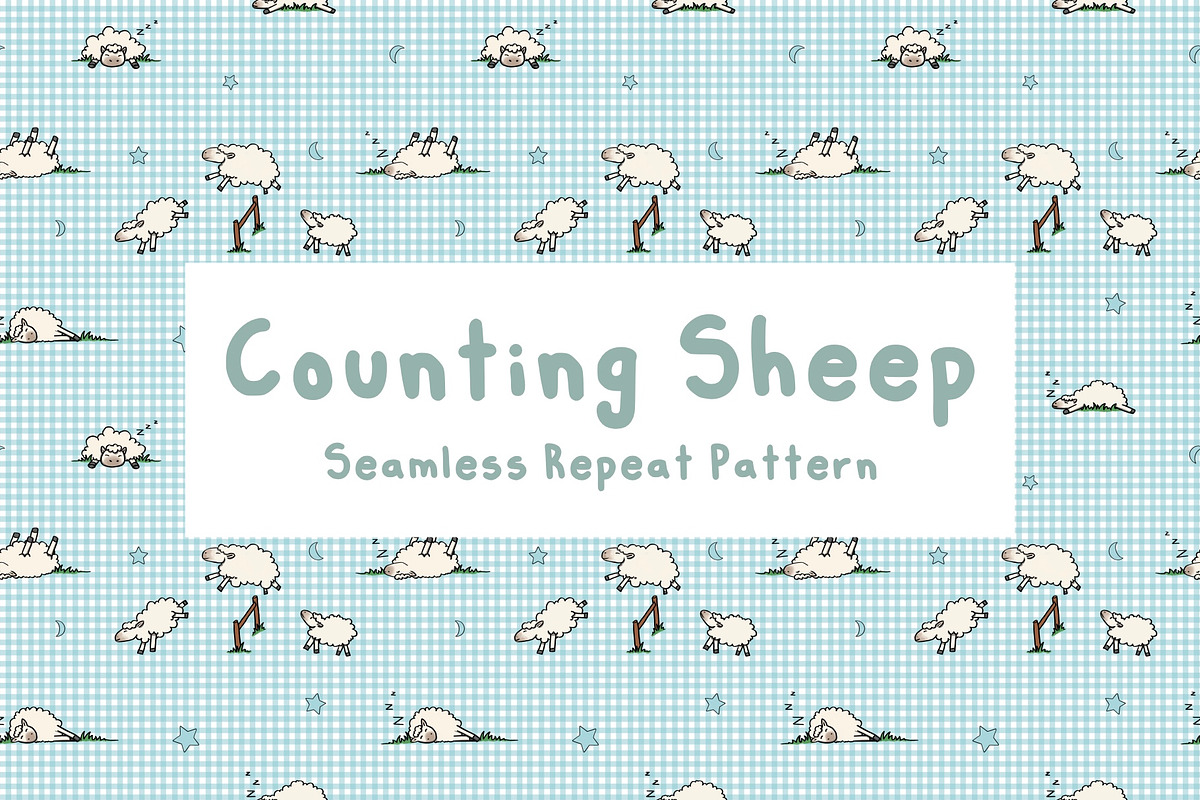 Sleepy Seamless Repeat Pattern, a Pattern Graphic by Forest Lily (Photo 1 of 5)