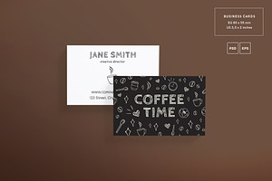 Business Cards Coffee Time