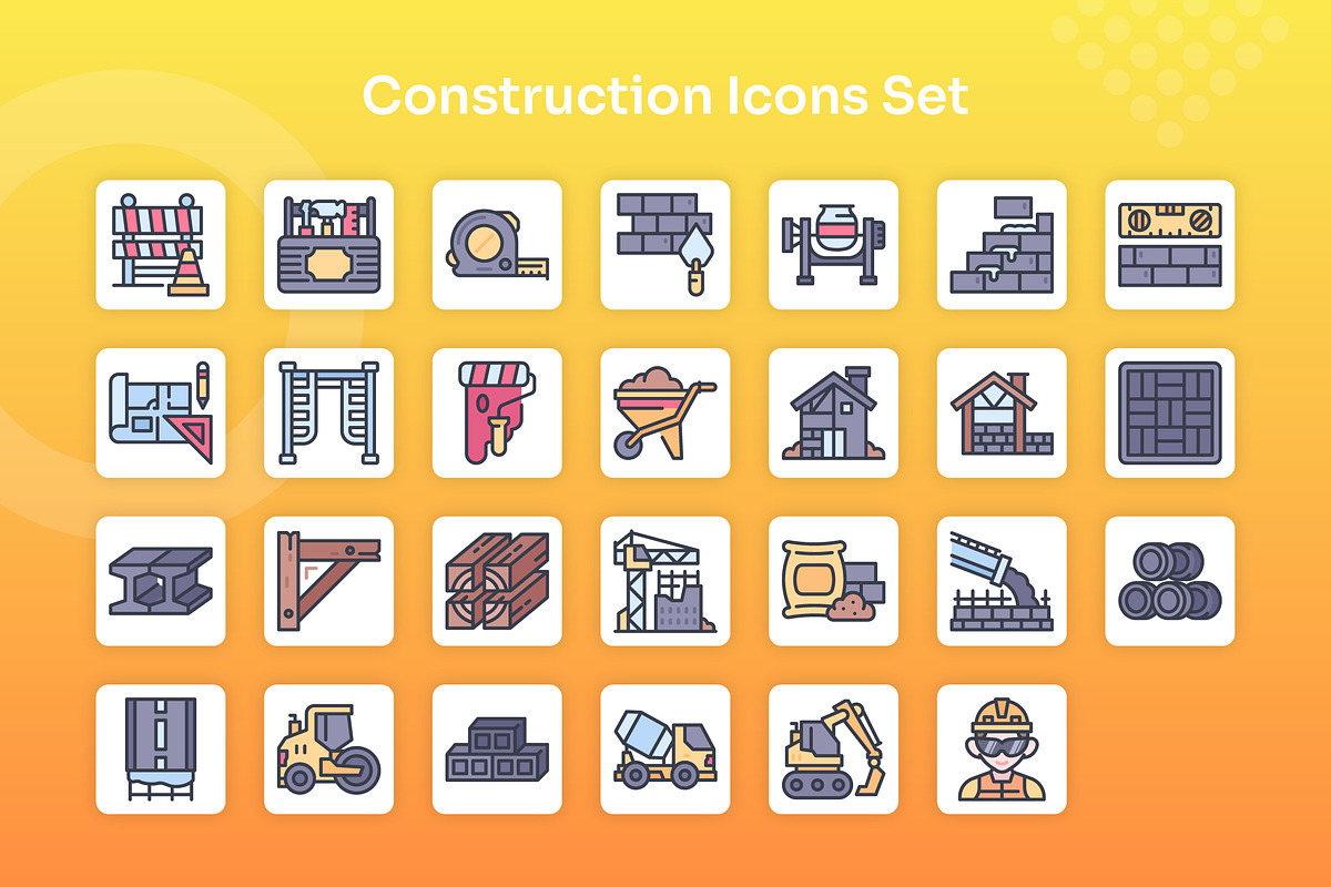 Construction Icons Set - Filled Line, an Icon by Kmg Design (Photo 2 of 2)