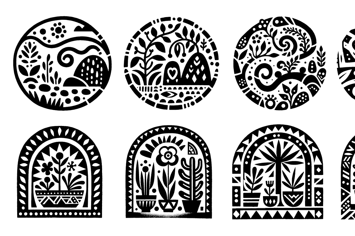 Vintage Fruits Folk Art, a Decorative Illustration by devastd (Photo 10 of 27)
