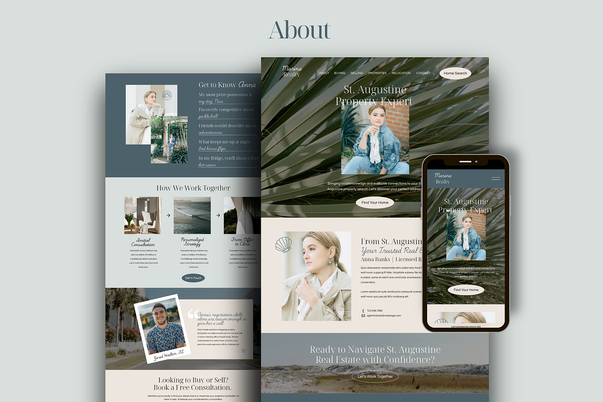 Real Estate Website Template Showit preview 3