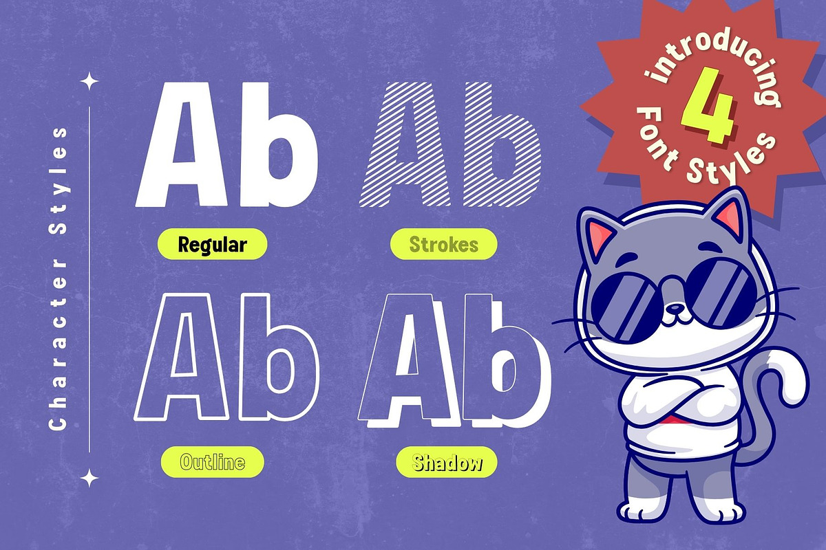 Fox Tigger : 4 Font Styles, a Handwritten Font by Fox7 By Rattana (Photo 2 of 13)