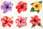Hibiscus Flower Bloom Clipart, an Illustration by Rose Art (Thumbnail 3 of 6)