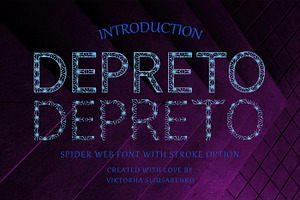 DEPRETO - pair of spider web font