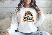 Cute Cat with Book Sublimation png, an Illustration by Watercolor design (Thumbnail 9 of 11)