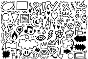 HAND DRAWN DOODLE SHAPES VECTOR SET, a Pattern Graphic by craftlove (Thumbnail 7 of 12)