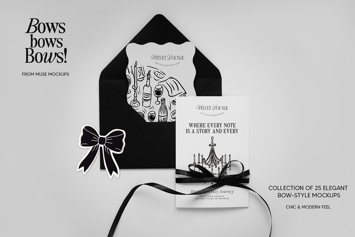 Bows Bows Bows! Chic Card Mockups, a Product Mockup by Muse Mockups (Photo 12 of 12)