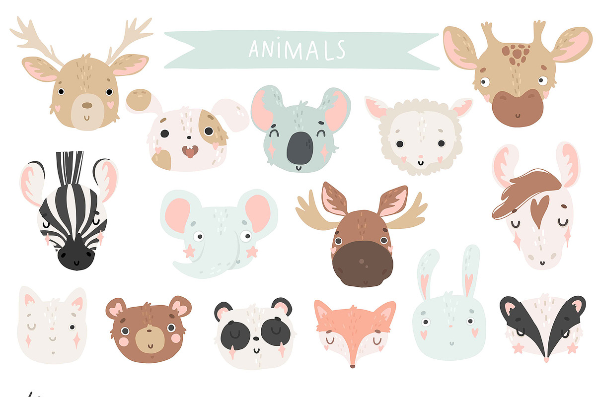 Baby Shower -Animal set, an Animal Illustration by Cute Atelier (Photo 2 of 6)