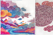 Colorful Cloudy Landscape, a Decorative Illustration by yahu88studio (Thumbnail 5 of 10)