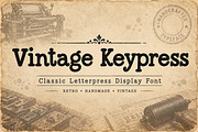 Vintage Keypress, a Handwritten Font by Wow Magic (Thumbnail 1 of 5)