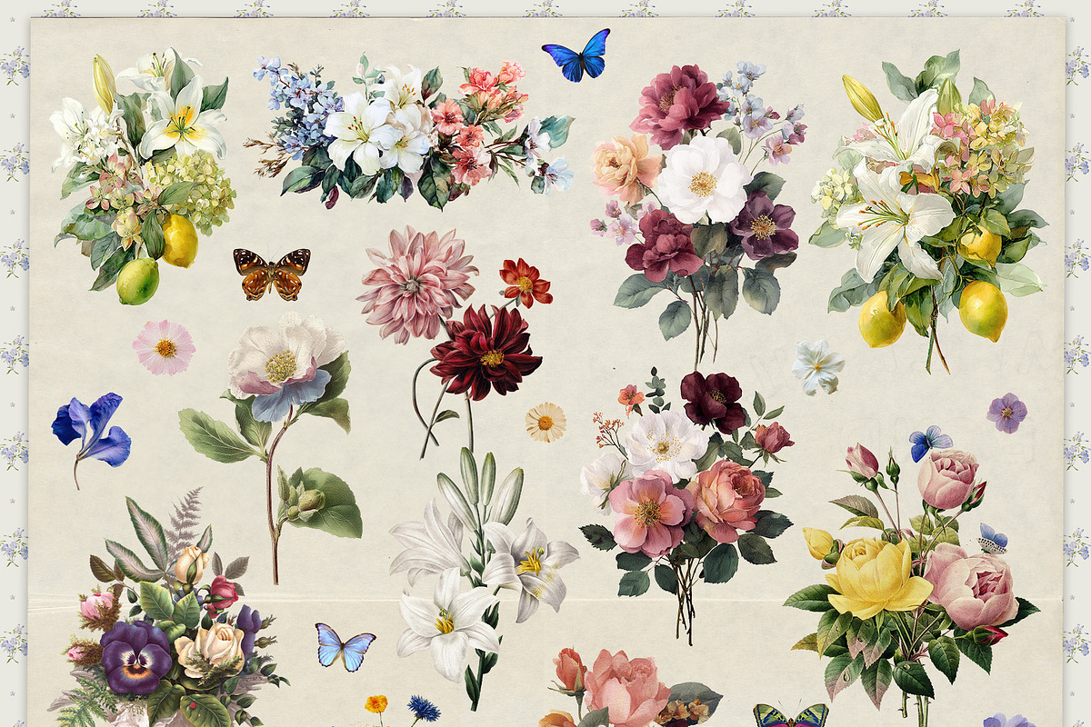 Vintage Botanical Charm Collage Pack, an Object Graphic by lerinartstudio (Photo 8 of 14)