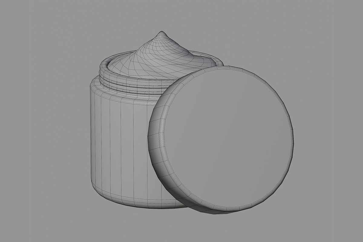 Cream jar High quality 3d model, an Object 3D Model by fahad121 (Photo 4 of 7)
