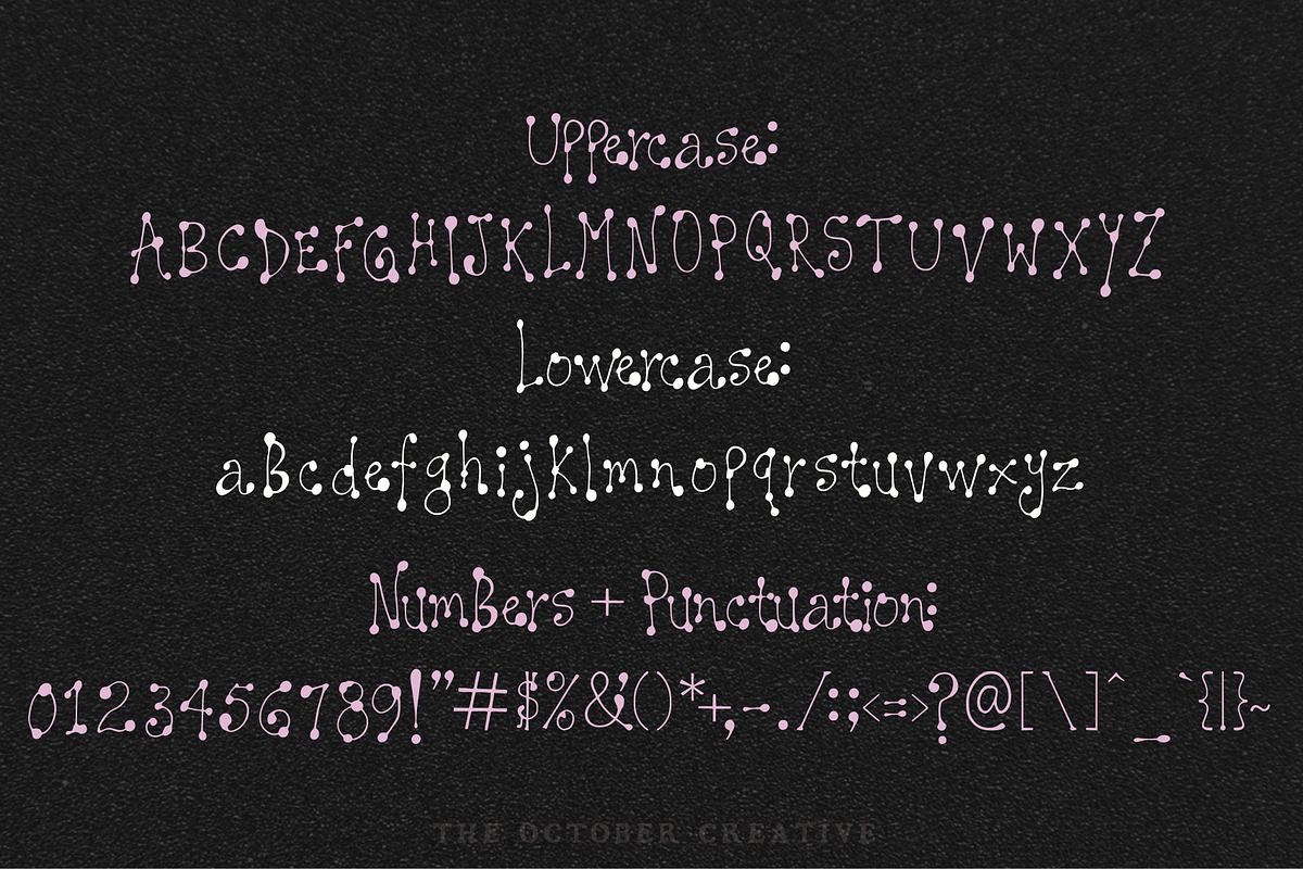 Hold That Note Dotted Display Font, a Handwritten Font by The October Creative (Photo 2 of 8)