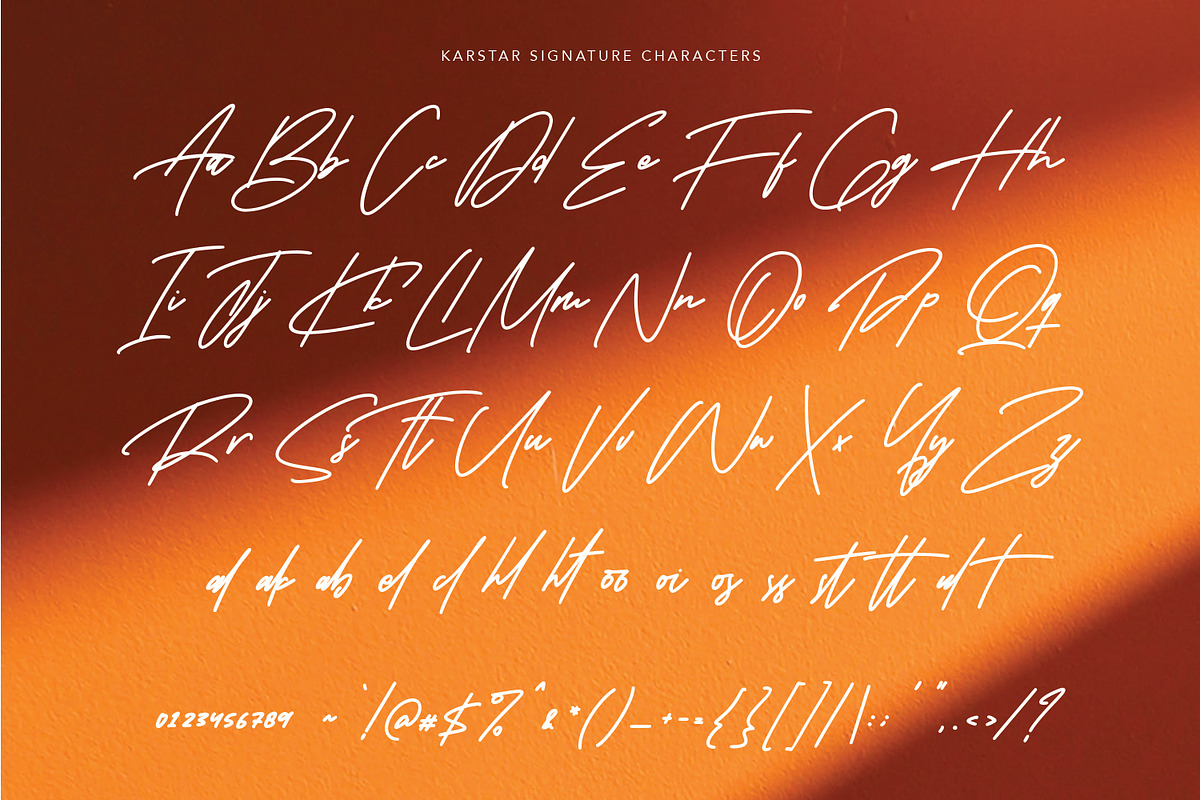 Karstar Signature Font, a Script Font by Maulana Creative (Photo 7 of 10)
