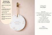 Round Ceramic Ornament Mockup, a Household Mockup by EmpaviMockups (Thumbnail 2 of 6)