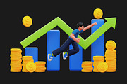 Business Activity 3D Illustrations, a Characters & Person 3D Model by Rakata Studio (Thumbnail 3 of 6)
