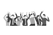 Group celebration of happy team, a Person Illustration by Yayasya (Thumbnail 1 of 3)