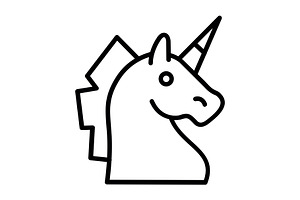 Unicorn Line Icon, an Icon by Pexelpy