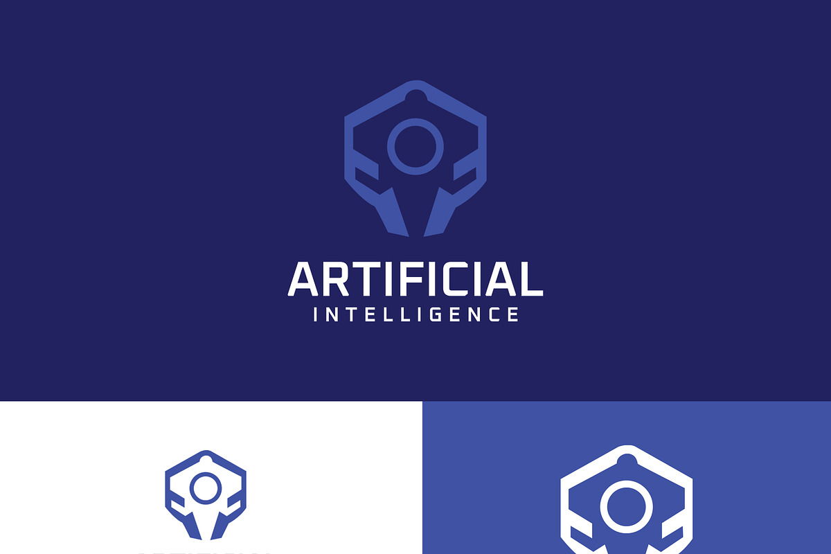Artificial Intelligence (AI) Logo, a Branding & Logo Template by HueNestify