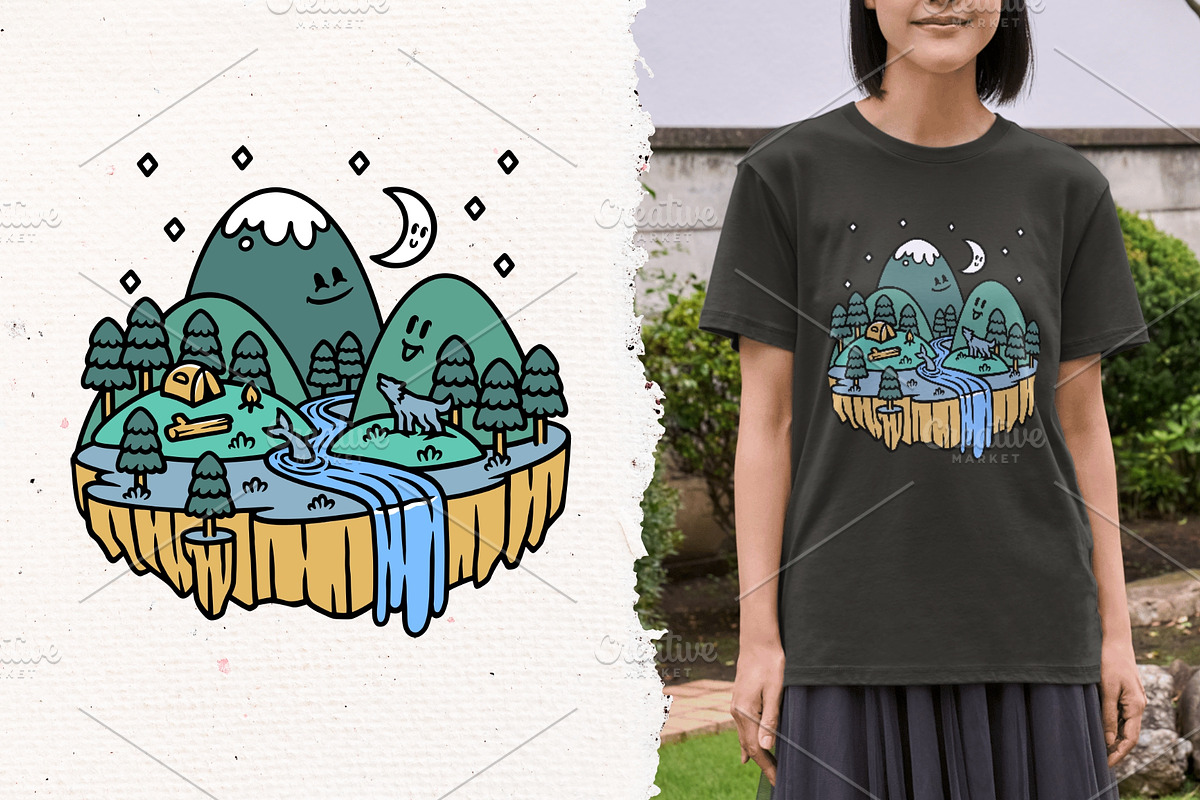 Cute mountain 10 illustrations, an Object Illustration by gunaonedesign (Photo 7 of 8)