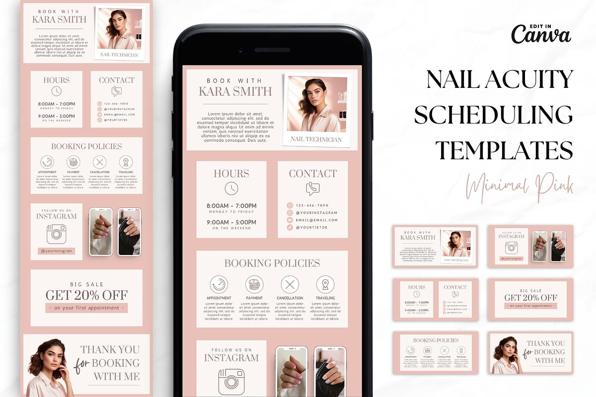 Nail Tech Acuity Scheduling • Canva, a Websites & App Template by OniriqveDesigns (Photo 1 of 8)