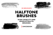 35 Halftone Photoshop Brushes, a Brush Add-On by UnicDesign (Thumbnail 1 of 3)